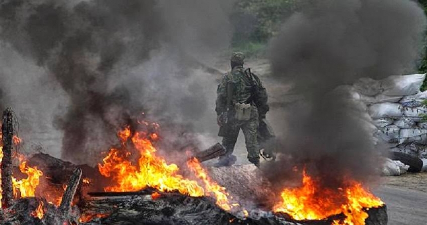 Колонна украинских десантников попала в засаду в Краматорске