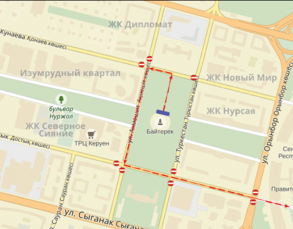 Ради чествования олимпийцев в Астане перекроют ряд улиц